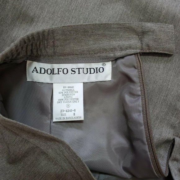 Adolfo Studio Womens Pencil Skirt Lined Career 8 - Picture 4 of 5